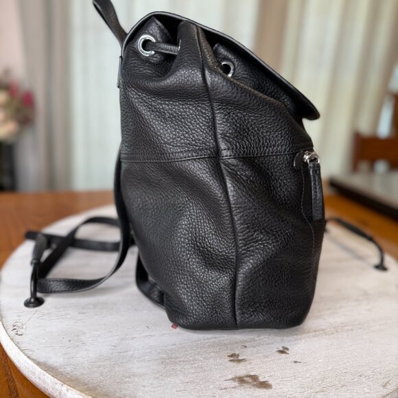 Vince Camuto Black Leather Convertible‎ Backpack Purse - Picture 2 of 8
